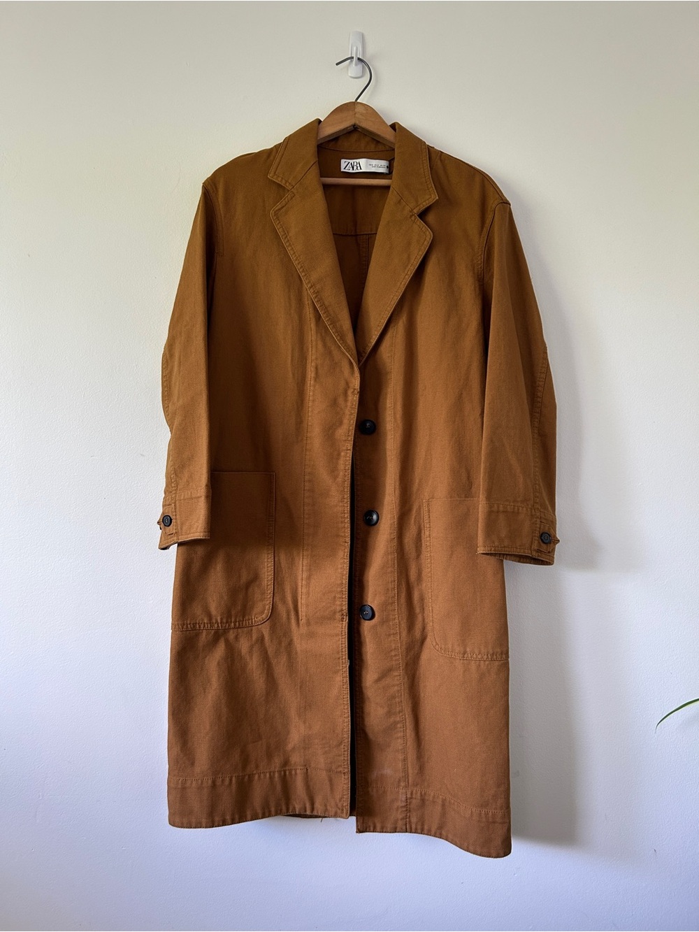 Zara ‧ Brick Canvas Cotton Coat - Picture 3 of 8